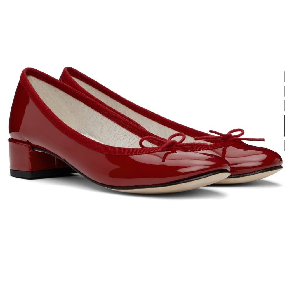 Repetto Red Patent Leather Ballet Flats